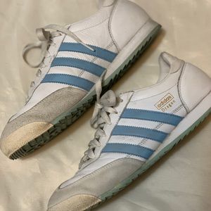 Woman’s Adidas Retro Dragon Baby Blue and White